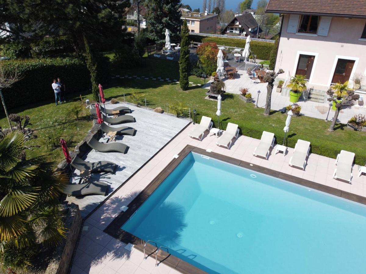 L'Oasis Hotel Evian-les-Bains Bagian luar foto